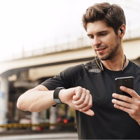 DUX DUCIS rihm MIXTURE II veniv punutud Apple Watch 42 / 44 / 45 mm must