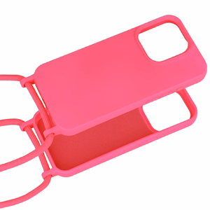 Strap Silicone Ümbris jaoks Iphone 13 Pro Max design 1 roosa