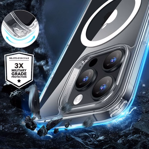 Чехол ESR Classic Hybrid Halolock MagSafe + закалённое стекло для iPhone 16 Pro Max - прозрачный