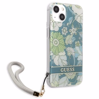 Guess GUHCP13SHFLSN iPhone 13 mini 5.4" roheline/roheline kõvakaaneline lillerihm