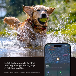 Spigen Tough Armor Pet Collar AirTag 1/2 Ümbris - Must