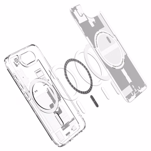 SPIGEN ümbris ULTRA HYBRID MAG compatible with MagSafe jaoks IPHONE 16E 2025 zero one valge