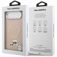 Karl Lagerfeld Karl & Choupette Pins MagSafe Ümbris jaoks iPhone Air Roosa