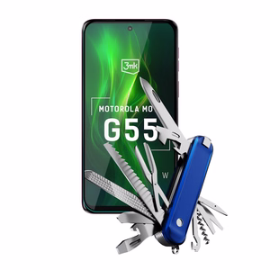 Tempered glass 3mk HardGlass Max Lite Black for Motorola Moto G55 5G
