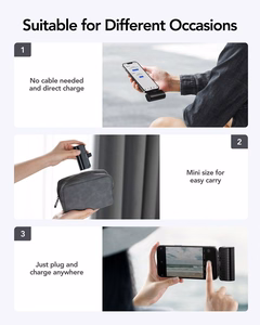 Powerbank Veger PlugOn (W0558P) PD QC3.0 2,4A 20W 5000 mAh with a built-in connector Lightning black