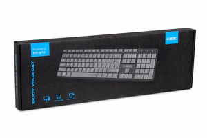 iBOX Eris USB klaviatuur, hall/must