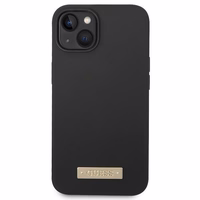 Guess GUHMP14MSBPLK iPhone 14 Plus 6.7" must/must hard ümbris Silicone Logo Plate MagSafe