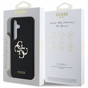 Guess Silicone Big 4G Logo Bottom Script ümbris jaoks Samsung Galaxy S25 - must