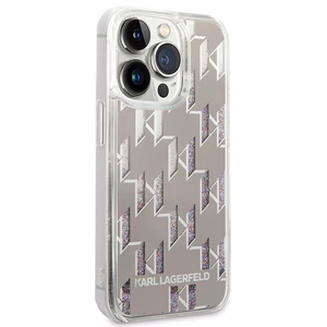 Karl Lagerfeld KLHCP14LLMNMS iPhone 14 Pro 6.1 "hardcase hõbedane / hõbedane Liquid Glitter Monogram