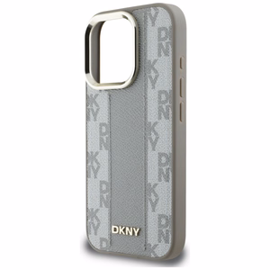 DKNY Checkered Pattern Magsafe iPhone 16 Pro Ümbris - Beige
