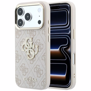 Guess 4G & Big Strass Logo ümbris mudelile iPhone 17 Pro / 18 Pro – värv: roosa