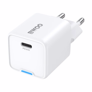 BWOO GaN PD wall laadija 30W 1x USB-C port 1A valge