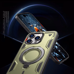 Hybrid Armor Trendy Ümbris with MagSafe jaoks iPhone 16 Pro Max - Roheline