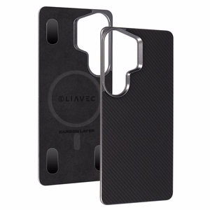 Liavec Carbon Layer Magsafe Aramid Fiber ümbris Samsung Galaxy S26 Ultra must