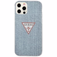 Guess GUHCP12LPCUJULLB iPhone 12 Pro Max 6.7" sinine/helesinine kõvakott Jeans Collection
