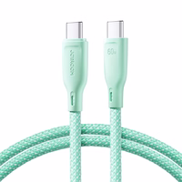 Joyroom Multi-Color Series S-A34 USB-C / USB-C PD 60W kaabel 1m - roheline
