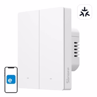 SONOFF M5-2C-80W WiFi Matter nutikas seina lüliti (2-channel, jaoks raam)