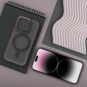MATTE MAG COVER Ümbris compatible with MagSafe jaoks SAMSUNG S25 PLUS lilla