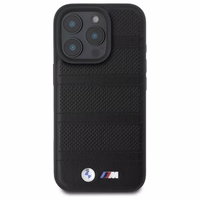 BMW M Perforated And Stitched Line MagSafe ümbris jaoks iPhone 16 Pro Max - must