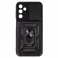Slide Camera Armor Ümbris jaoks Samsung Galaxy A15 4G/5G Must