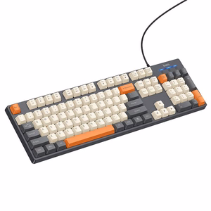 Juhtmega QWERTY-klaviatuur Hoco GM61, kolmevärviline (valge, hall, oranž)