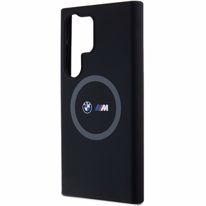BMW M Silicone Printed Ring MagSafe ümbris jaoks Samsung Galaxy S24 Ultra - must
