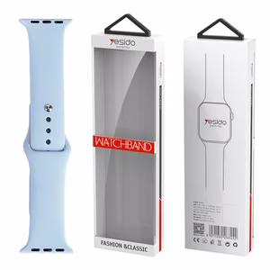YESIDO WB44 SILIKOON RIHM FOR iWATCH S 42/44/45 (97+118) #65 LIGHT sinine