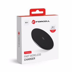 Juhtmevaba laadija Forcell F-Energy Qi QC 15W + data kaabel USB C to USB A must