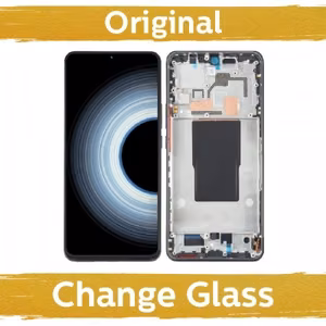 LCD Ekraan ühilduv Xiaomi 12T raamiga / must / (Uuendatud: Hiina)