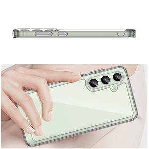 Outer Space Ümbris with Gel Frame jaoks Samsung Galaxy S24 FE - läbipaistev