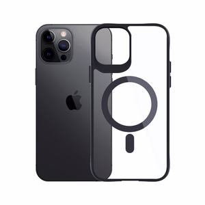 3mk Satin Armor MagCase with MagSafe jaoks iPhone 12 Pro Max - Clear with must Frame