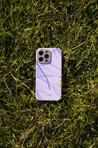 Moshi Napa ümbris seadmele iPhone 14 Plus, MagSafe'iga ühilduv, vegannahast, Lavender Purple värvitoonis