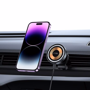 Tech-Protect MM15W-V5 Car Phone Hoidja koos MagSafe 15W Induktiivne Laadija jaoks Air Vent - must
