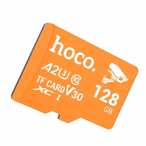 Mälukaart microSD 128 GB, klass 10, UH-1, U3, V30, A2, Hoco, oranž