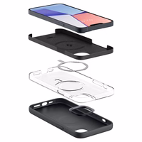 Spigen Silicone Fit Mag ümbris MagSafe'iga iPhone 14 Plus'ile - must