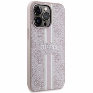 Guess GUHMP13LP4RPSP iPhone 13 Pro / 13 6.1" розовый/розовый hardcase 4G Printed Stripes MagSafe