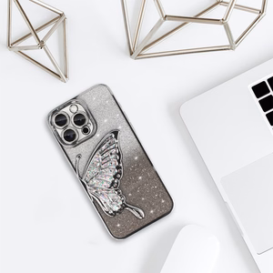 Tel Protect Butterfly Water Чехол для Iphone 15 Pro Max серебряный