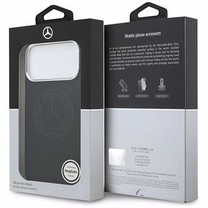Mercedes Silicone Vintage Logo MagSafe Ümbris jaoks iPhone 17 Pro Max - must