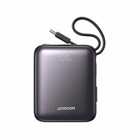 Joyroom JR-PBF27 10000mAh 22.5W Powerbank sisseehitatud USB-C ja Lightning kaablitega - Must