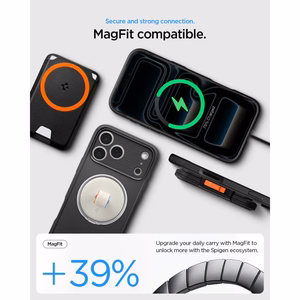 Spigen Rugged Armor MagSafe ümbris mudelile iPhone 18 Pro / 17 Pro – värv: mattmust