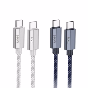 Кабель USB C на USB C Hoco QC3.0 PD 5A 240W 1,8 m U134 темно-синий