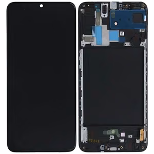 LCD ekraan Samsung A705 A70 koos touch ekraan koos frame must (real size) OLED