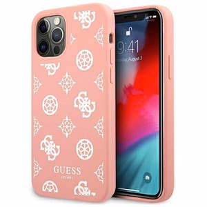 Guess GUHCP12LLSPEWPI iPhone 12 Pro Max 6.7" roosa/roosa kõva ümbris Peony Collection