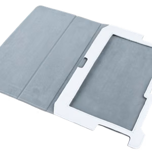 Ehtsast nahast ümbris Samsung Galaxy Tab P5100 jaoks, valge
