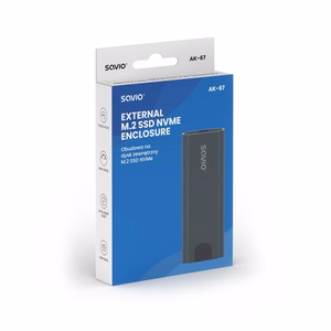 Savio M.2 SSD NVMe välise draivi korpus, USB-C 3.1, AK-67, hall