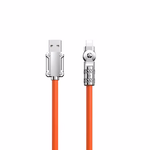 Dudao L24AL USB-A - Lightning angled kaabel with 180° rotation 30W 1m - oranž