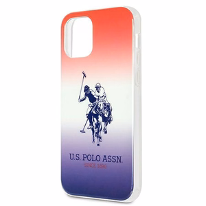 US Polo Assn. Gradient Pattern Collection ümbris seadmele iPhone 12 mini, punane / sinine