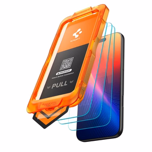 Spigen Glas.tR AlignMaster Slim set of 3 tempered-glass screen protectors for iPhone 17