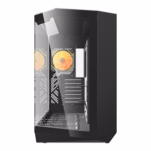 Darkflash DY470 computer ümbris (must) + 4 fans + GPU bracket