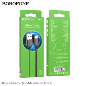 USB Cable Borofone "BX87" Black "Type-C" 100cm